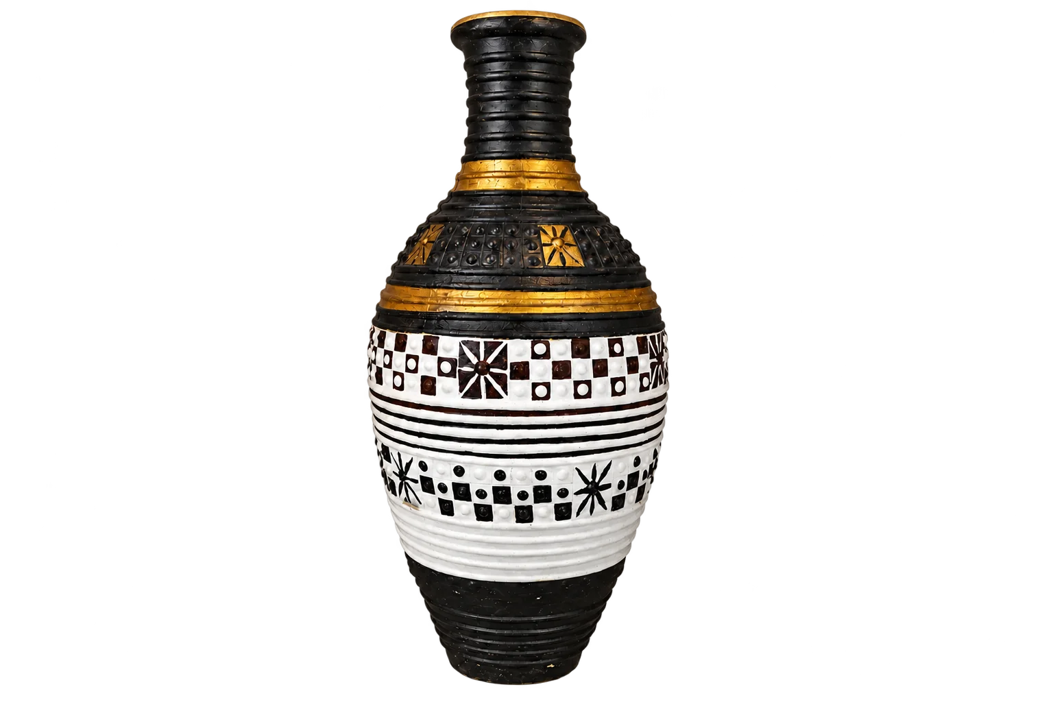 Black & Gold Floor Vessel