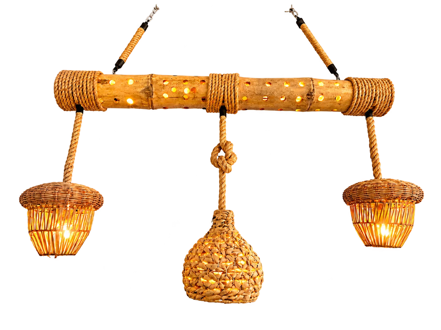 Bamboo & Rope Chandelier