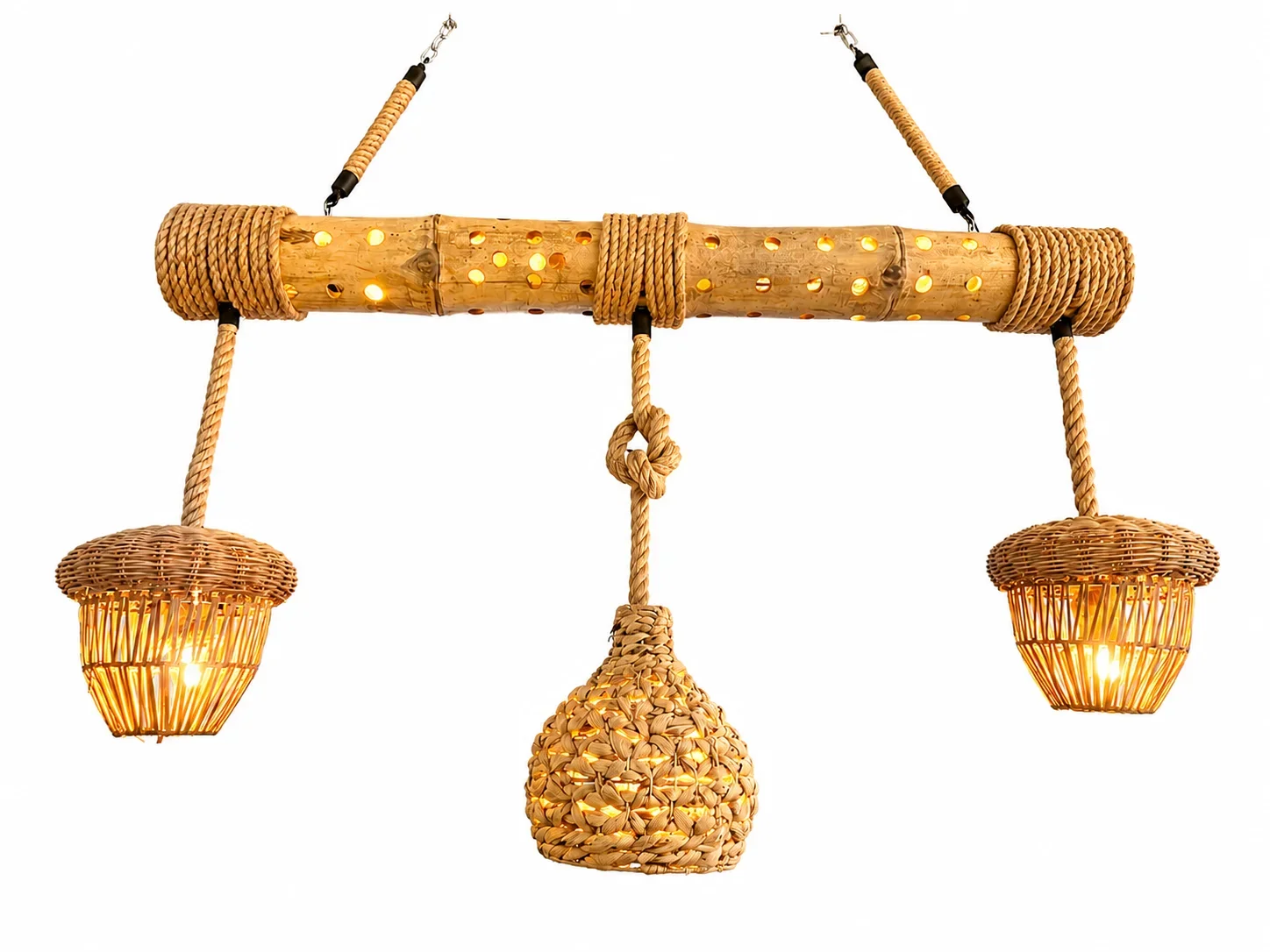 Bamboo & Rope Chandelier
