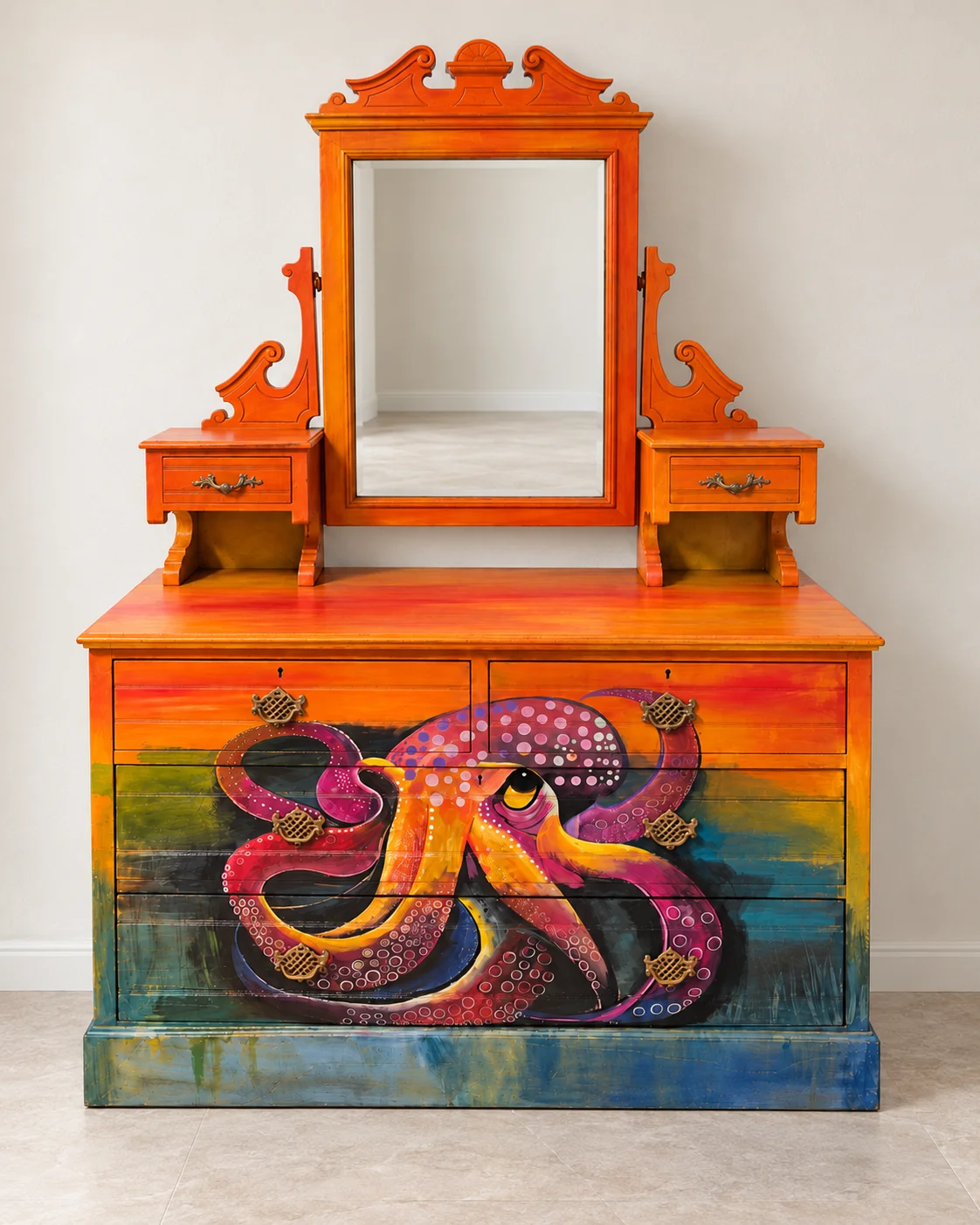 Octopus Dresser & Mirror